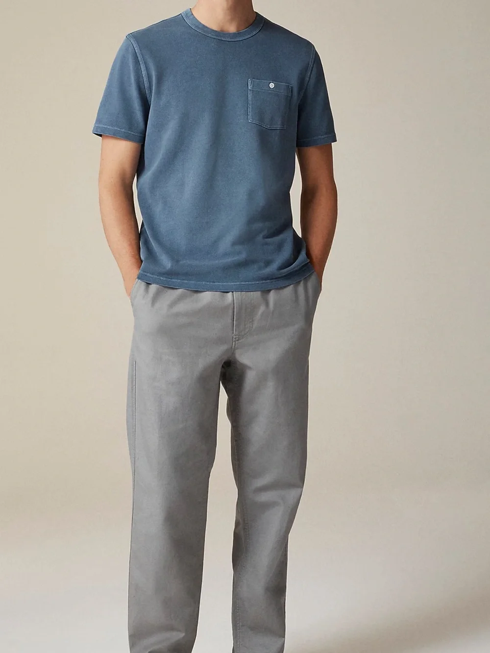 Jcrew Men's Short Sleeve Pocket T-Shirt - Blue size small